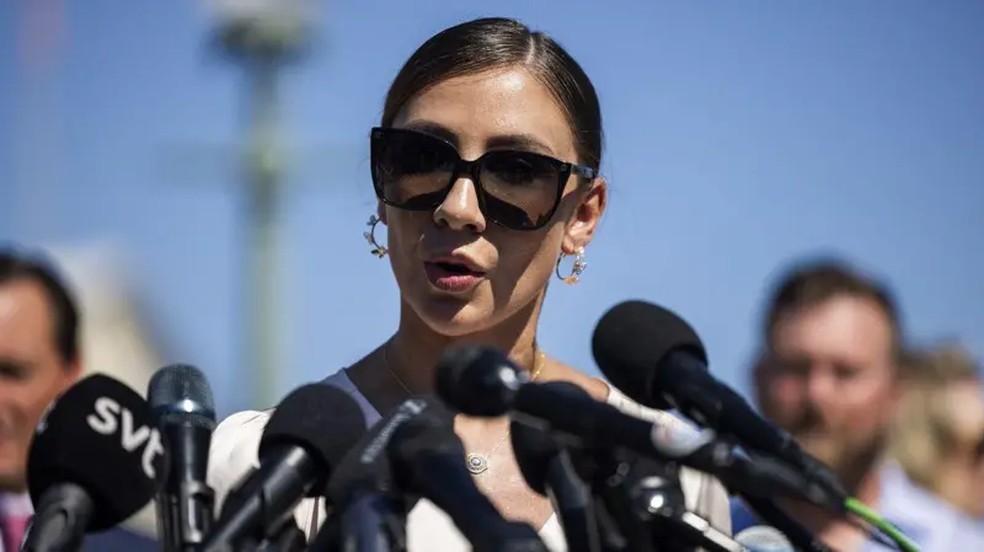 Marina Lacerda diz ter levado outras brasileiras para conhecer Jeffrey Epstein — Foto: EPA