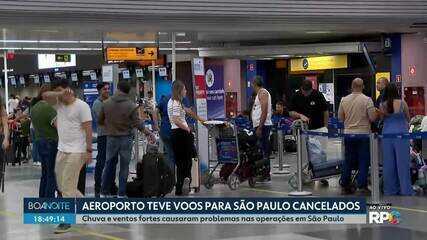 Aeroporto Afonso Pena tem voos cancelados por causa dos ventos fortes
