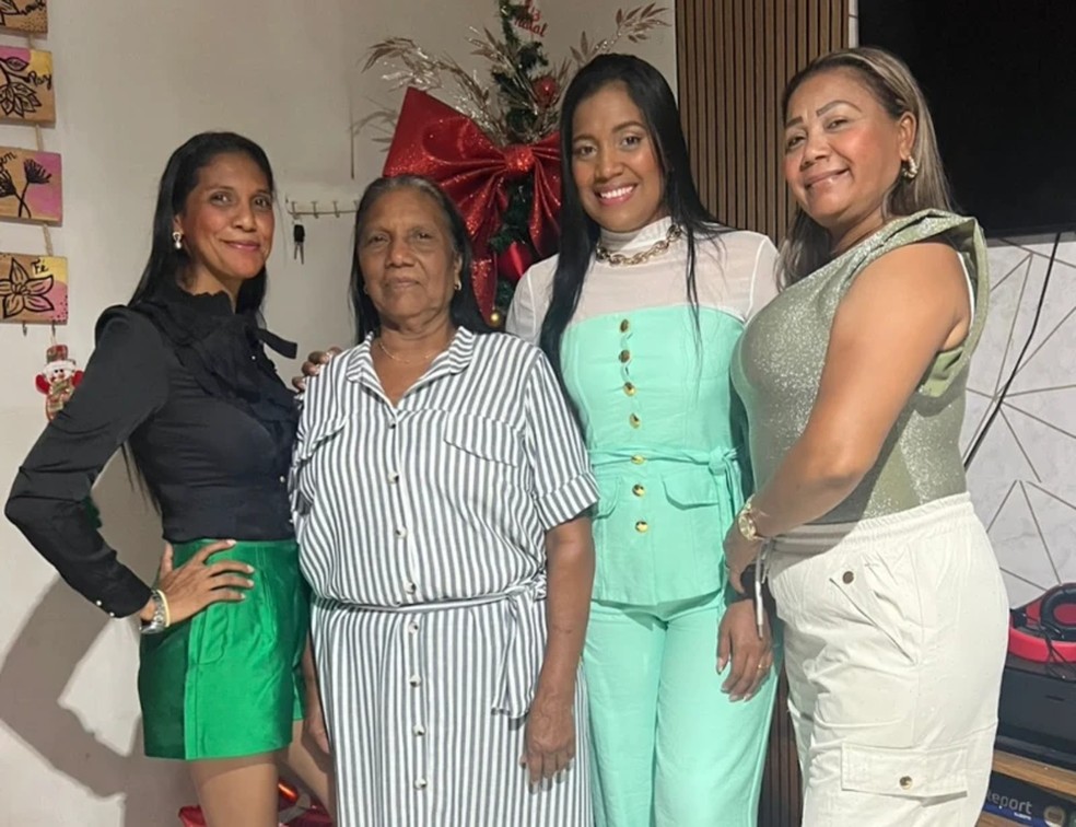 A empreendedora venezuelana Katherine Mota, 31, com sua família. — Foto: Arquivo pessoal