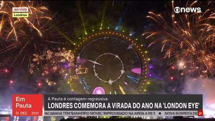 Londres comemora a virada do ano na 'London Eye'