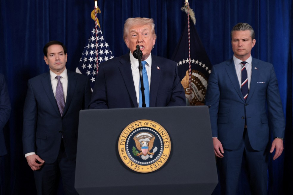 Trump fala sobre ataque à Venezuela — Foto: Reuters/Jonathan Ernst