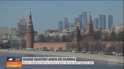 Rússia, Ucrânia e EUA se reúnem a partir de hoje para negociar paz