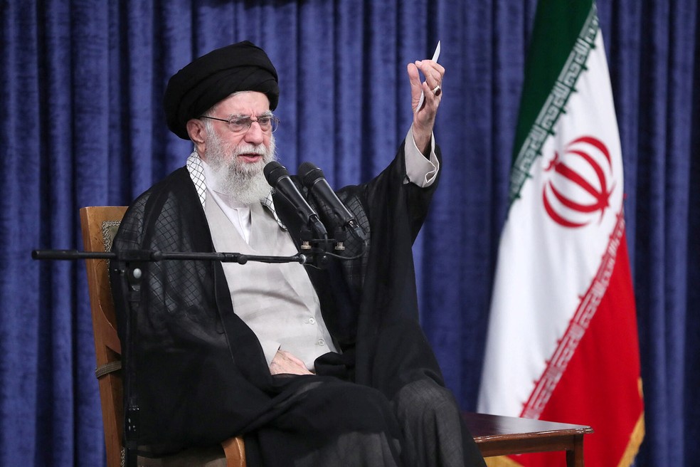 Aiatolá Ali Khamenei, líder supremo do Irã. — Foto: Gabinete do líder supremo do Irã/Wana via Reuters