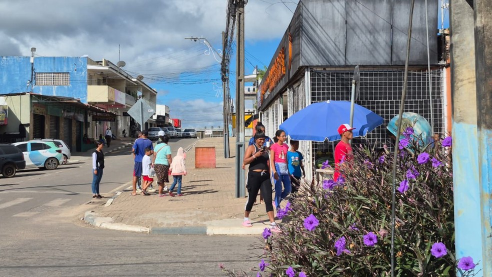 Centro comercial de Pacaraima, na fronteira do Brasil com a Venezuela — Foto: Nalu Cardoso/g1 RR