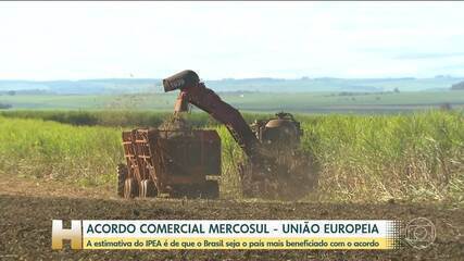 Estimativa do Ipea é de que o Brasil seja o país mais beneficiado no acordo entre Mercosul e UE