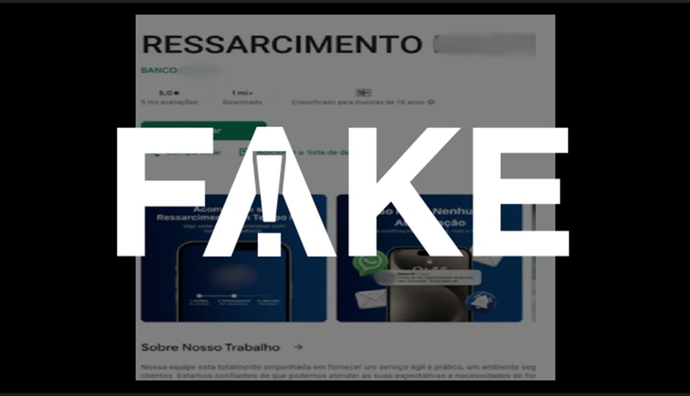 Imagem de aplicativo que imita a aparência do FGC — Foto: g1