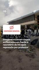 Imagens mostram corpos enfileirados em frente a necrotério do Irã após repressão