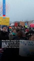 Minneapolis tem mais um dia de protestos após mulher ser morta por agente do ICE