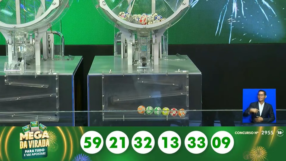 Números sorteados da Mega da Virada 2025 — Foto: reprodução/Caixa