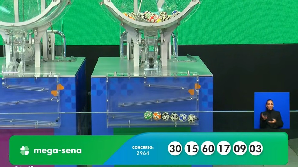 Mega-Sena, concurso 2.964 — Foto: Reprodução/Caixa