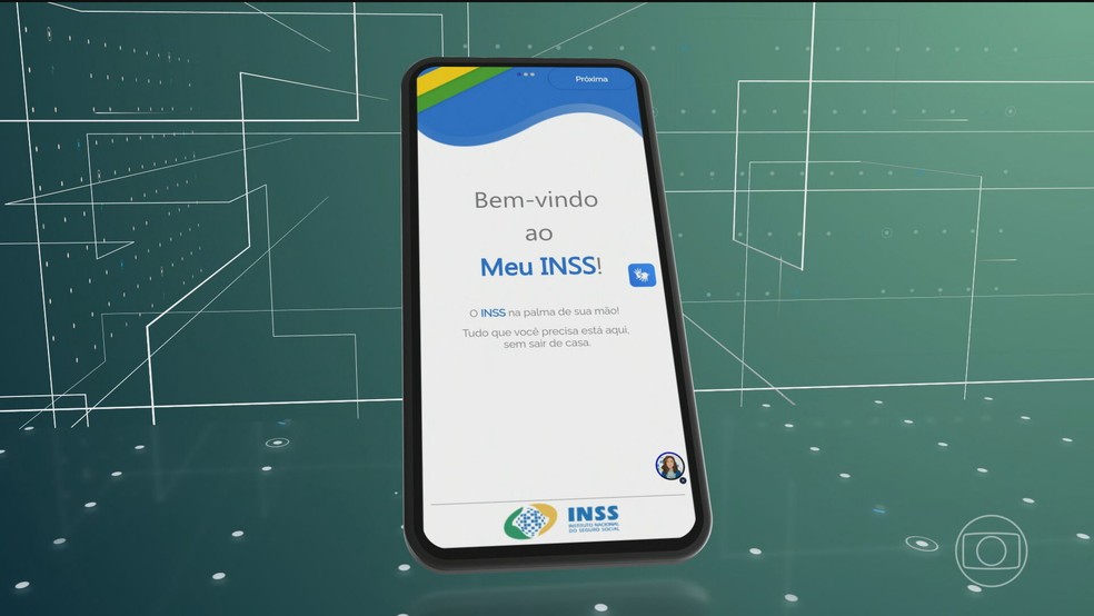 Aplicativo "Meu INSS" — Foto: Reprodução/TV Globo