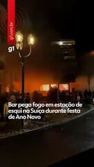 Bar pega fogo em estação de esqui na Suíça durante festa de Ano Novo