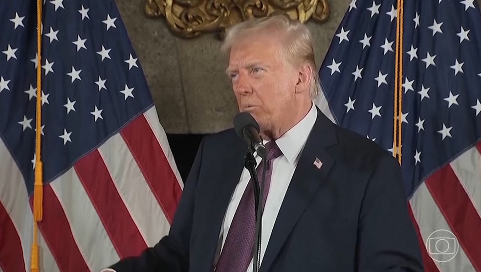 Presidente dos Estados Unidos, Donald Trump — Foto: Reprodução/TV Globo