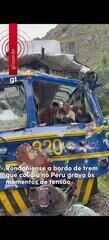 Turista brasileira registra momentos de tensão em acidente de trem no Peru