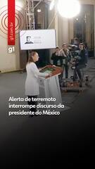 Alerta de terremoto interrompe discurso da presidente do México