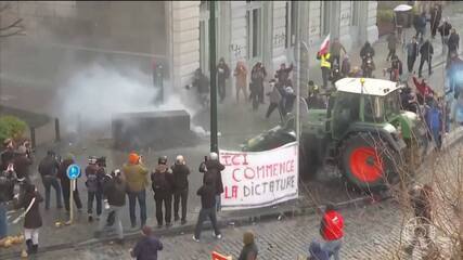 Agricultores protestam contra acordo entre União Europeia e Mercosul