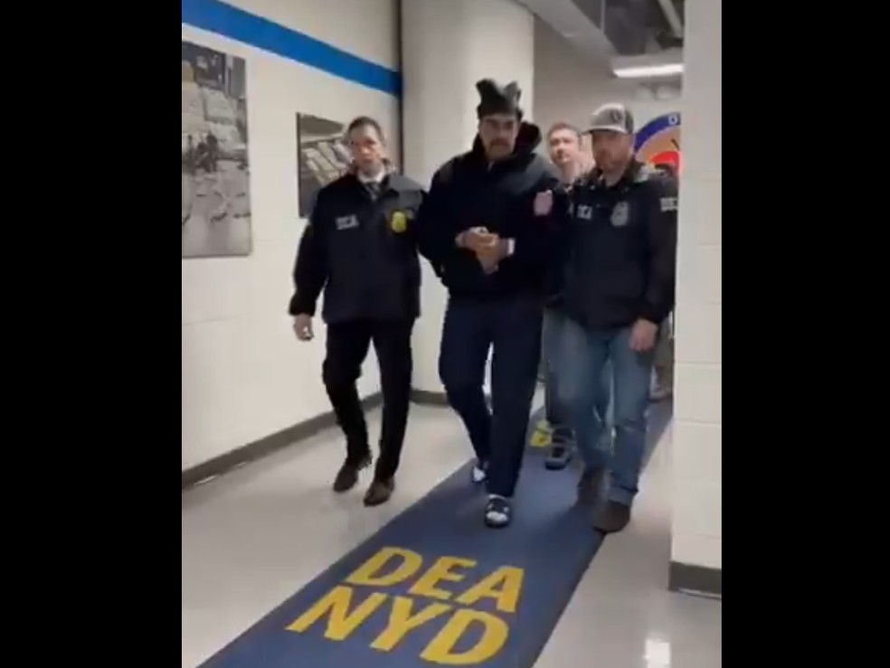 Vídeo mostra maduro detido nos Estados Unidos — Foto: Reprodução