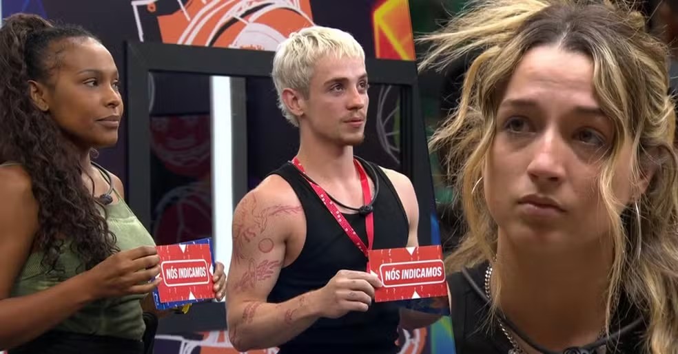 Em consenso, Sol Vega e Juliano Floss indicam Samira para o 4º Paredão no Duelo de Risco do BBB 26 — Foto: Reprodução/TV Globo