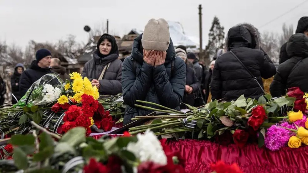Zelensky afirmou neste mês que 55 mil soldados ucranianos foram mortos nos últimos quatro anos — Foto: Getty Images via BBC