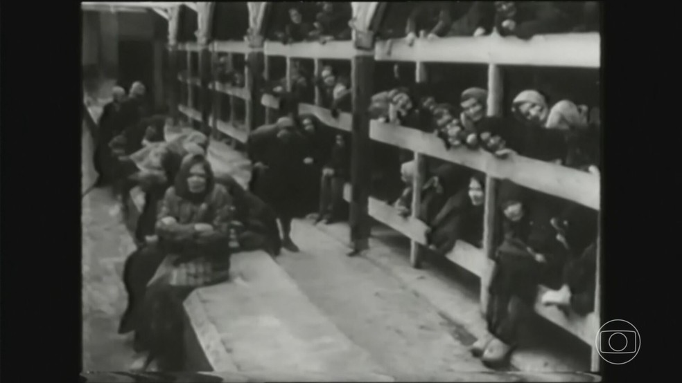 Campo de concentração de Auschwitz — Foto: Reprodução/TV Globo