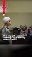Homem joga líquido contra opositora de Trump