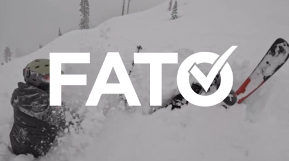 É #FATO: Esquiadores salvam homem soterrado por neve na Califórnia; assista — Foto: Reprodução