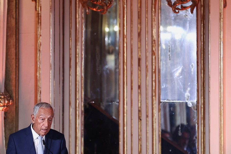 Marcelo Rebelo de Sousa em 24 de abril de 2023. — Foto: Rodrigo Antunes/Reuters
