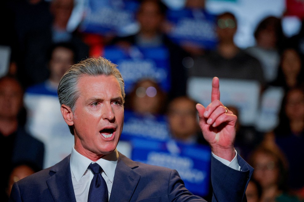 Gavin Newsom, governador da Califórnia e possível candidato democrata à presidência dos EUA. — Foto: Mike Blake/Reuters/Arquivo