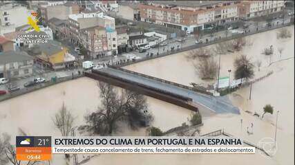 Forte tempestade deixa Espanha e Portugal em alerta