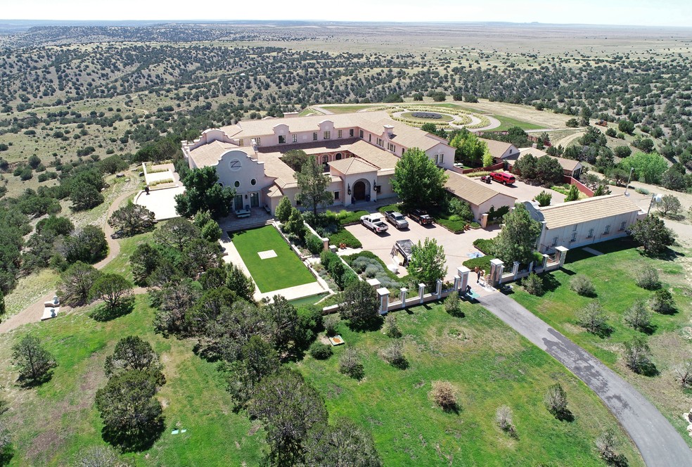 Zorro Ranch, uma das propriedades de Jeffrey Epstein, em uma vista aérea. — Foto: REUTERS/Drone Base/Foto de Arquivo