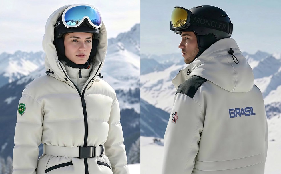 Moncler também assina os uniformes da equipe brasileira — Foto: Moncler/ Divulgação