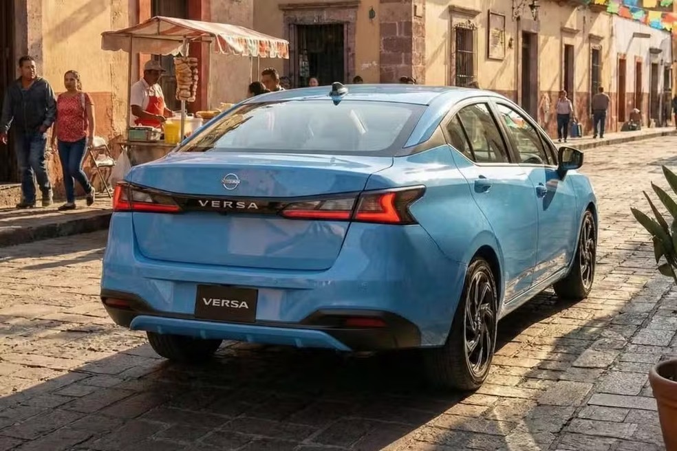 Nissan Versa tem novo design na traseira para 2026 — Foto: Divulgação