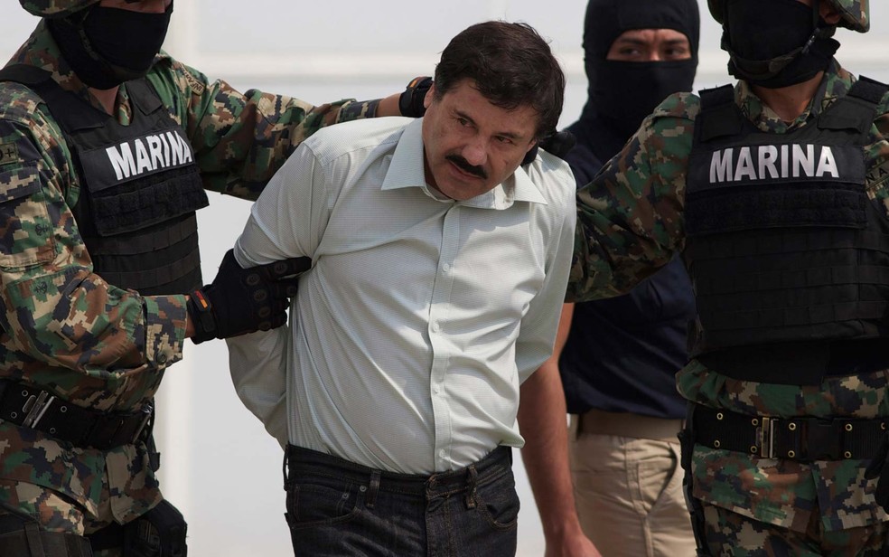 O CJNG entrou em confronto com o cartel de Sinaloa, de 'El Chapo' Guzmán — Foto: AP Photo/Eduardo Verdugo, File 