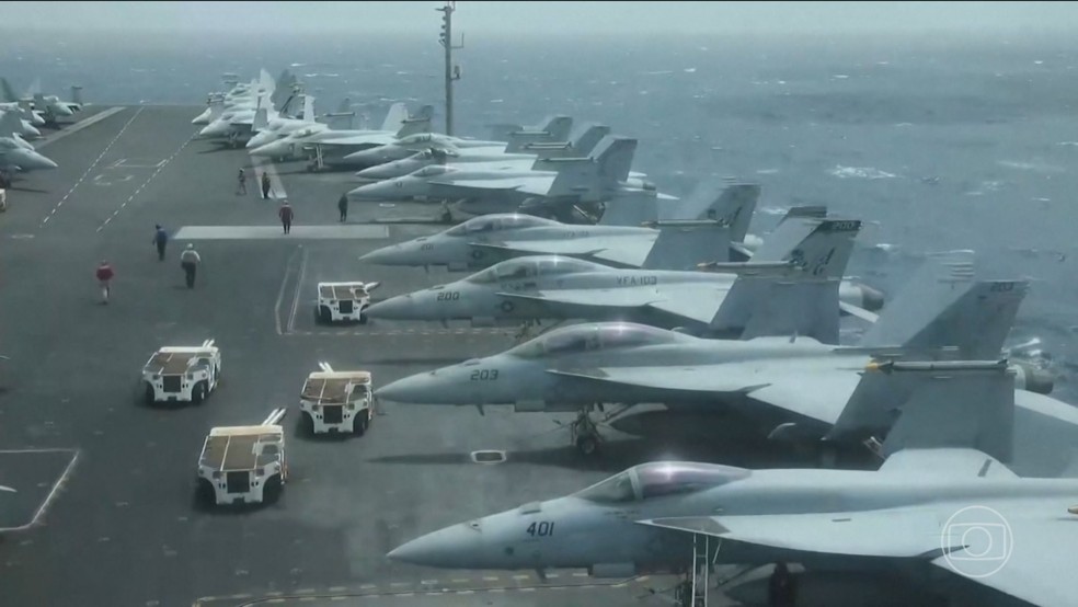 Cresce temor de que possível ataque dos EUA ao Irã desencadeie uma guerra no Oriente Médio — Foto: Jornal Nacional/ Reprodução