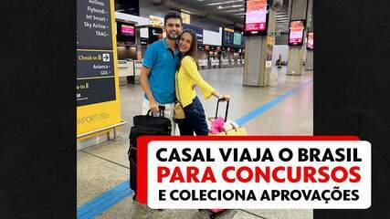 Casal viaja o Brasil para concursos e coleciona aprovações