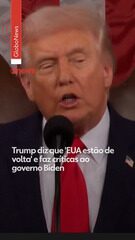 Trump diz que 'EUA estão de volta' e faz críticas ao governo Biden