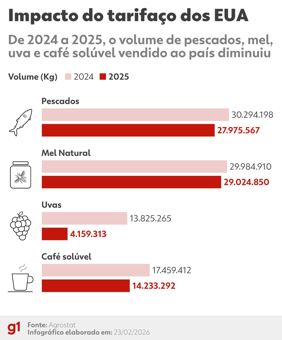 Impactos do tarifaço dos EUA — Foto: Kayan Albertin/g1