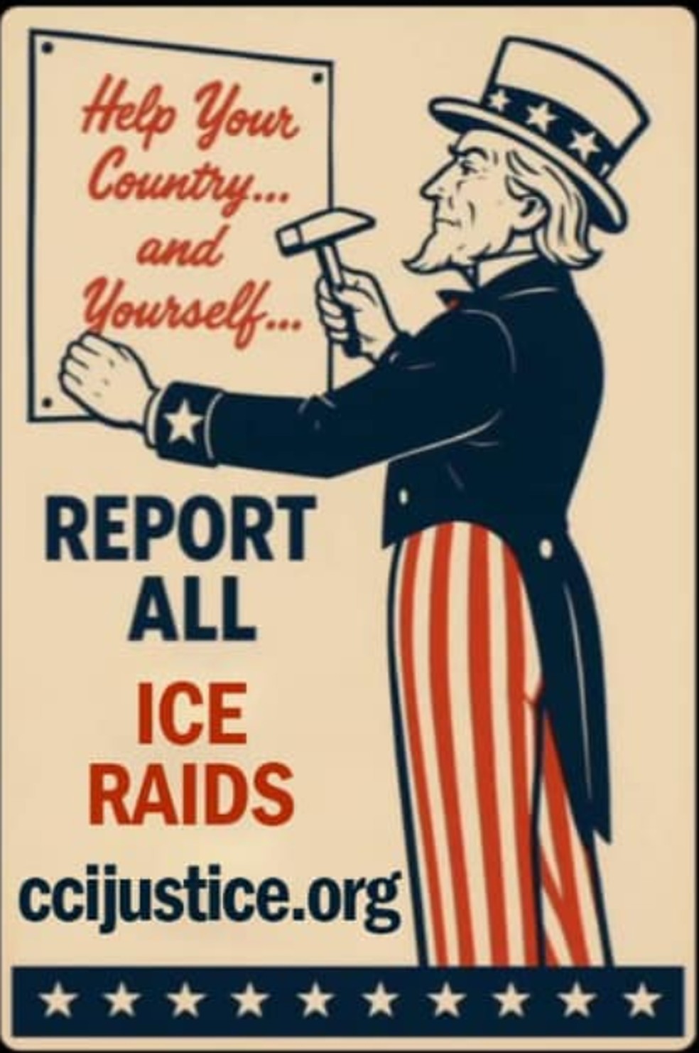 Cartaz divulgado pelo Departamento de Segurança Interna dos EUA ao longo de 2025 pedia que pessoas denunciem imigrantes. — Foto: Reprodução/ Departamento de Segurança Interna dos EUA