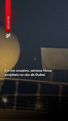 Carioca filma projéteis no céu de Dubai