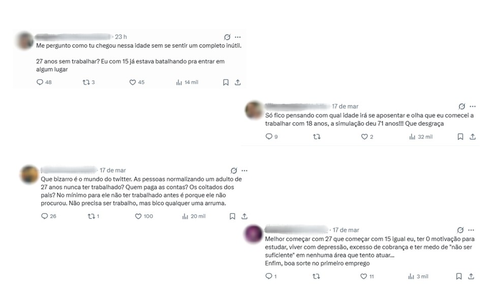 Entre elogios e mensagens de apoio, post de Matheus Tavares também surgiram críticas — Foto: X/ Reprodução