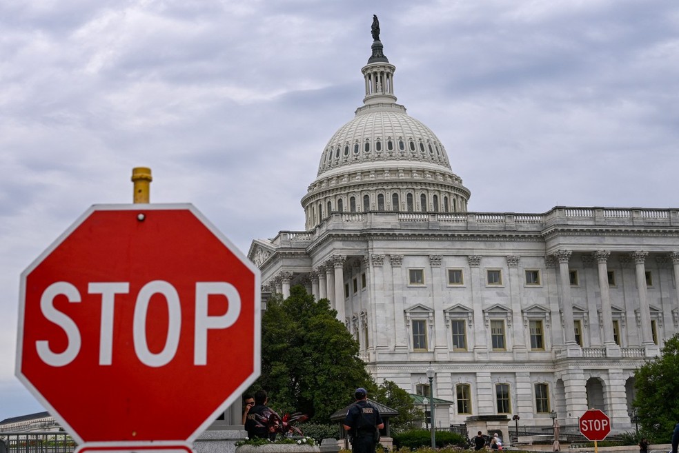 O Capitólio, sede do Congresso dos EUA, em Washington — Foto: Alex Wroblewski/AFP
