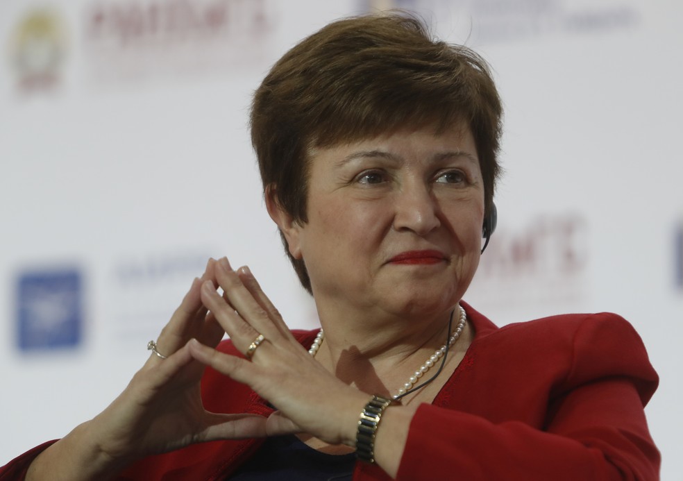 Kristalina Georgieva, diretora do FMI — Foto: Sergei Karpukhin/Reuters