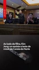 Ao lado da filha, Kim Jong-un assiste a teste de míssil da Coreia do Norte