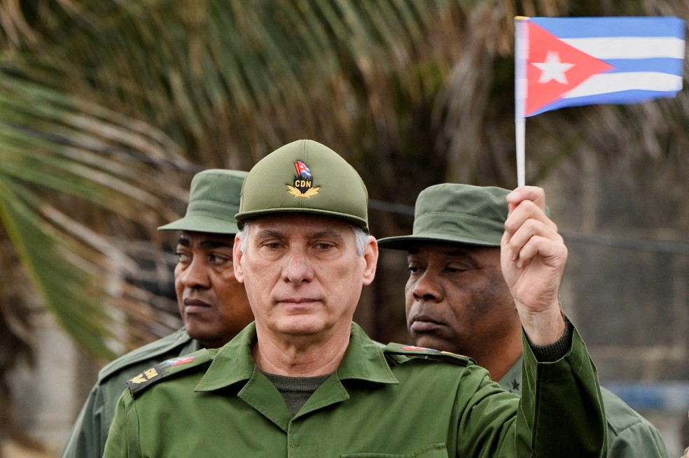 O presidente de Cuba, Miguel Díaz-Canel, em 16 de janeiro de 2026 — Foto: REUTERS/Norlys Perez