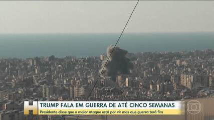 Trump fala em guerra de até 5 semanas
