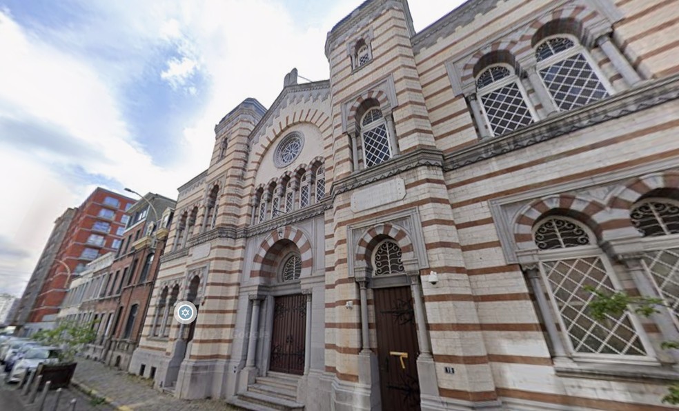 Sinagoga em Liege, na Bélgica — Foto: Reprodução/Google Street View