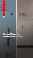 Jato dos EUA cai no Kuwait e pilotos ejetam