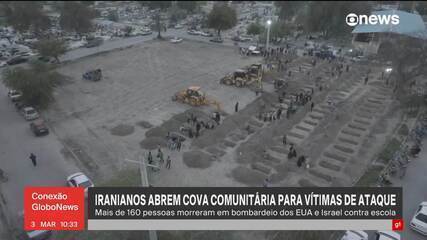 Iranianos abrem cova comunitária para vítimas de ataque