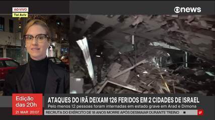Ataques do Irã deixam mais de 100 pessoas feridas em duas cidades de Israel