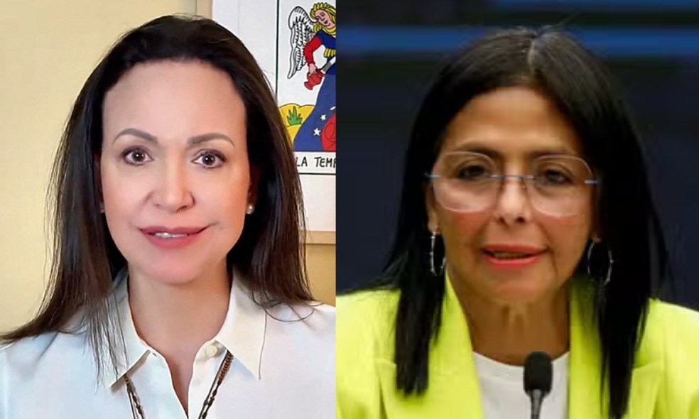 "Vou regressar em poucas semanas à Venezuela", disse Machado em um vídeo publicado em suas redes sociais — Foto: Redes/x e Reuters